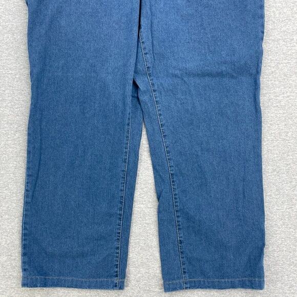 Women Within Jeans Womens 18W Plus Blue Denim Straight Leg 5 Pocket Cotton - Picture 7 of 12